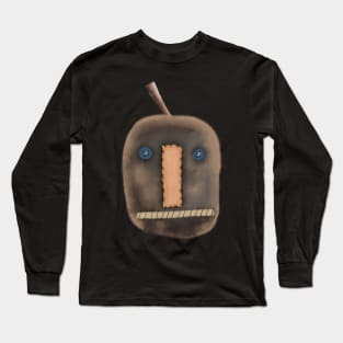 Folk Art Prim Pumpkin Face Long Sleeve T-Shirt